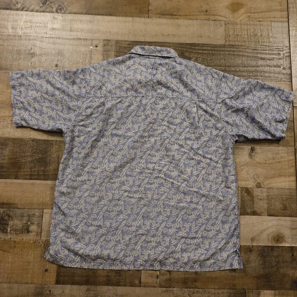 The North Face button down shirt men's‎ large leaf print lightweight